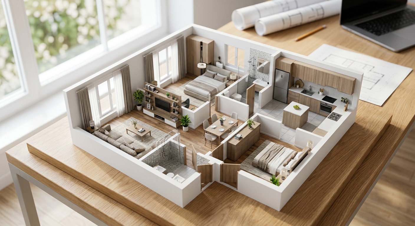 3D Floor Plan Overseas Home